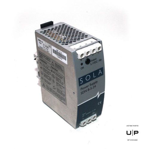 SDN 8-5-24 Sola Power Supply, output 5.1VDC/ 8A, input 18-36VDC/2.9-1.5A