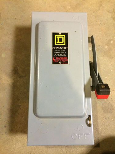 SQUARE D HU361 HEAVY DUTY SAFETY SWITCH Disconnect NON-FUSIBLE  30 AMP 600 VAC