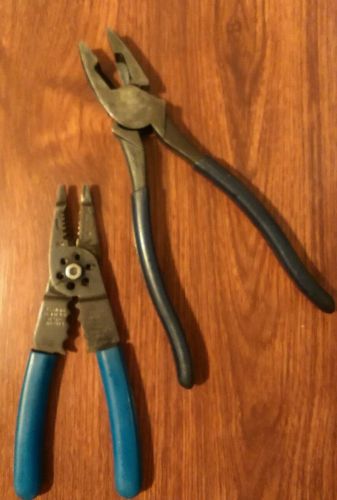 Klein Tools Lineman Pliers and Wire Strippers w/machine screw shear