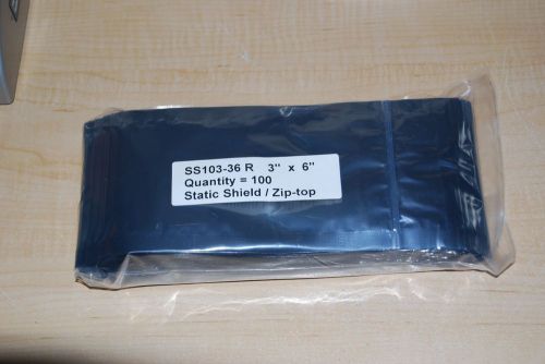 Static shield, 3 x 6 &#034; 1,000 zip-top  bags for sale