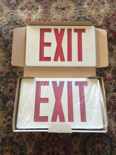 LED LIGHING,EXIT SIGN,WHITE BACK GROUND,RED EXIT