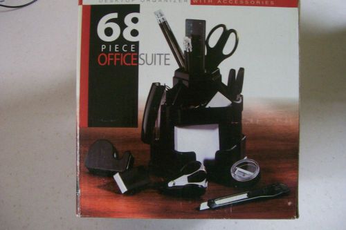 68pc office organizer desk mini storage accessories scissors stapler work job for sale