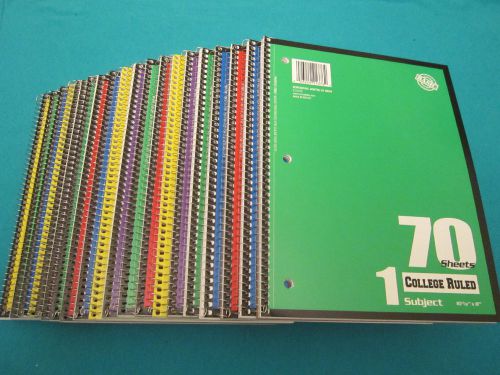 Spiral Notebook1 Subject 70 Sheets College Ruled 22 Spiral Notebooks Lot
