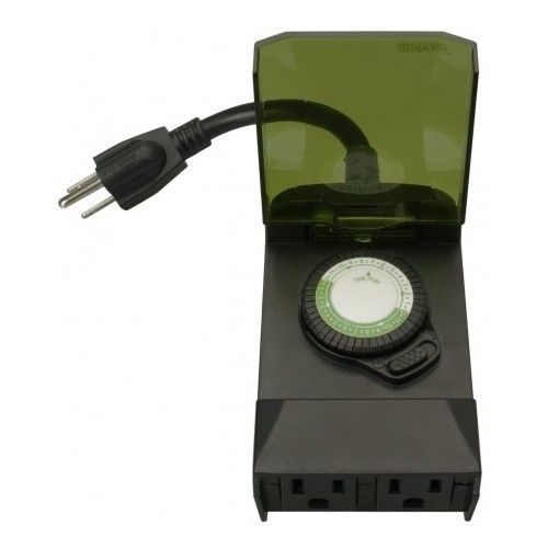 Mechanical Outlet Switch Timer Box Outdoor for Lighting and Irrigation