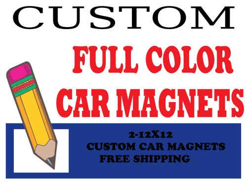 1 pair custom auto magnets  12&#034;x12&#034; full color  (2 magnets) for sale