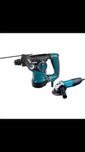 Makita HR2811FX 1-1/8&#039;&#039; SDS-PLUS Rotary Hammer w/ 4-1/2&#034; Angle Grinder New