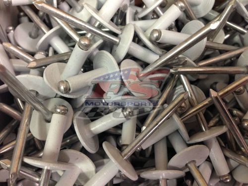 Special 3/16&#034; blind rivets (a/a 66lf)- aluminum- large flange- white- box of 250 for sale