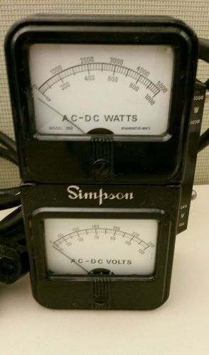 Simpson voltage meter bakelite case 1940-1950 model 392 for sale
