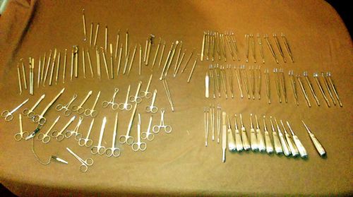 Dental Surgery Medical Instruments Lot Of 100 Elevators Tweezers Picks Scissors