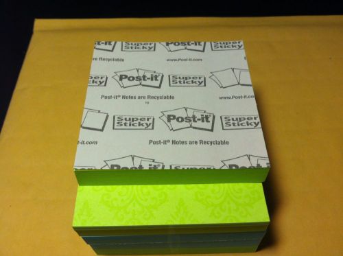 Post-it Notes Super Sticky &#034;PRINTS&#034; 3 x 3 Squares 5 Pads 450 Notes #654-10SSFP