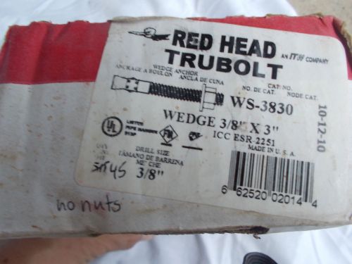 Red Head WS-3830 Wedge Anchor Trubold  (box of 45)