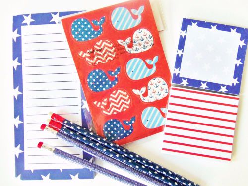Planner Kit Target One Spot Stationary Memorial Day, July 4th Stars and Stripes