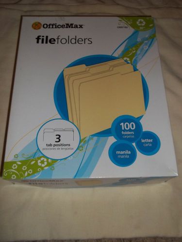 Office Max Box of File Folders 3 Tab Almost Entirely Full