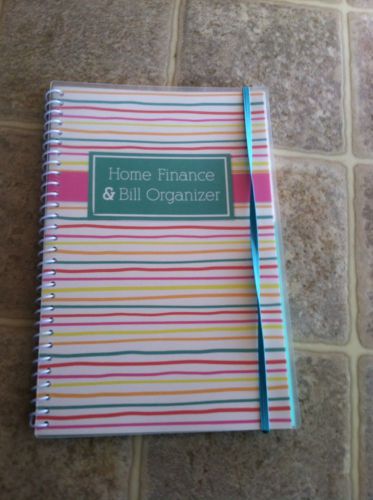 Bill Organizer &amp; Home Finance Book Stripes Budget