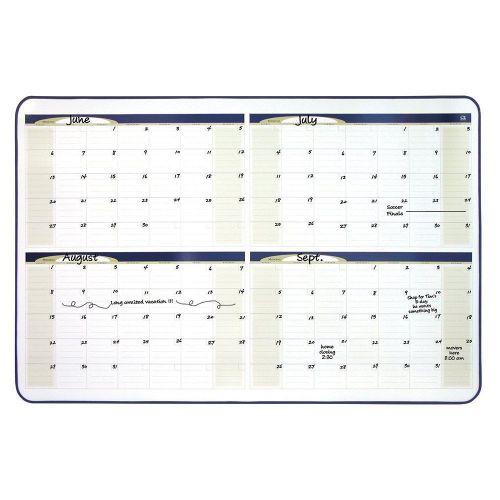 Quartet 4-Month Dry Erase Planner Calender Marker Board Office Home, 23 x 35 New