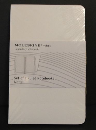Moleskine Volant Soft Cover Notebooks Ruled Set of 2 White