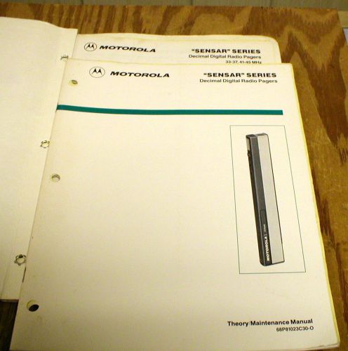 Motorola Sensar, Low Band Pager Service Manual