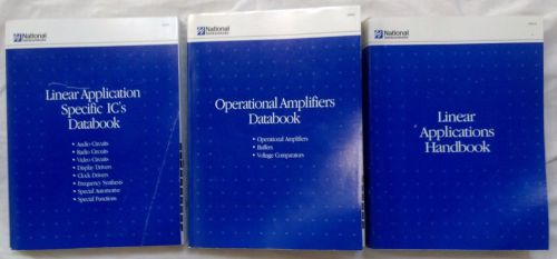 National Semiconductor Applc Specific, OP AMPs and Linear Application Data Books