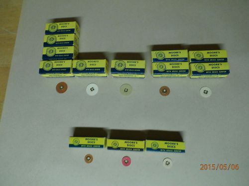 E.C. MOORE &amp; CO. ABRASIVE DISCS - 13 BOXES ASSORTED SIZES  * FREE SHIPPING *
