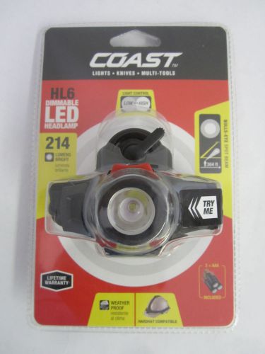 Coast HL6 Dimmable Led Headlamp, 214 Lumens Bright - New in package