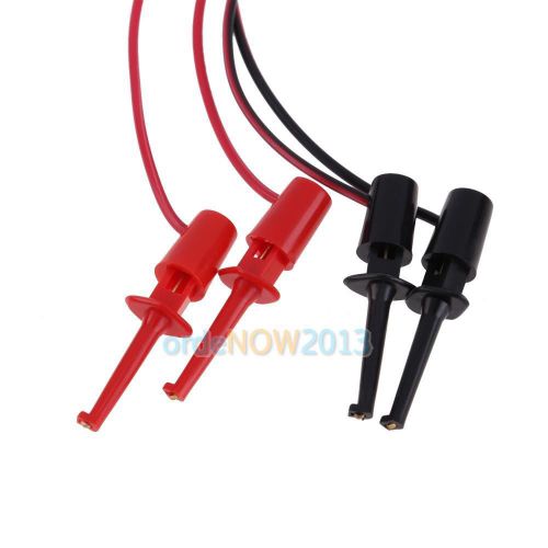 1 Pair Single Test Hook Clip to Single Test Hook Clip Cable Lead Wire 100cm O3T#