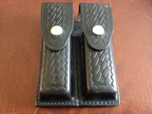 Gall&#039;s gear g4151w leather case defense spray magazine clip police holster pouch for sale