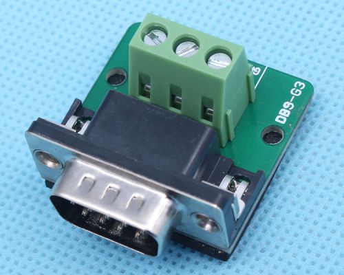 DB9-G3 Teeth Type Connector DB9 3Pin Male Adapter Terminal Module RS232 to