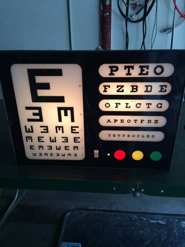 Lighted Eye Chart Box Eye Exam Chart