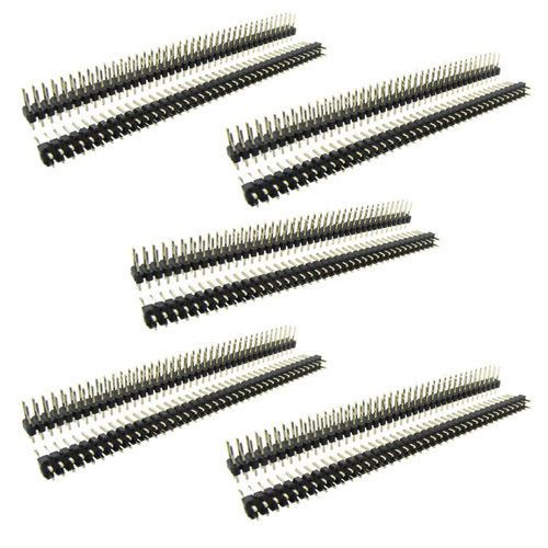 New 10 Pcs Practical Superior 2x40 Pin 2.54mm Pitch Double Row PCB Pin Headers