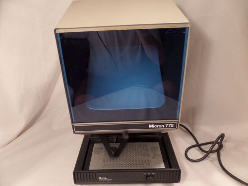 Micron 775 Microfiche Reader MC 501 120V 1A 80W Serial No. 24072 Working
