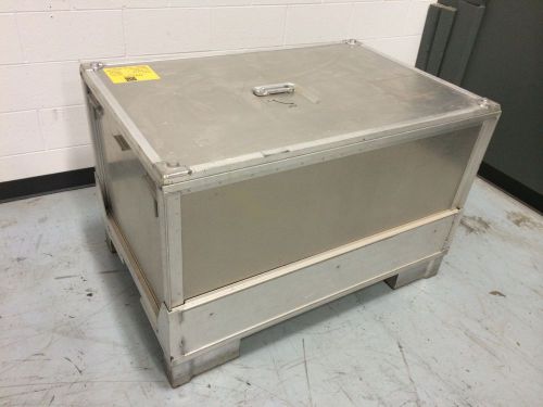 ZARGES COLLAPSIBLE ALUMINUM SHIPPING/STORAGE BOX 47.25&#034;X31.5&#034;X 31&#034;H