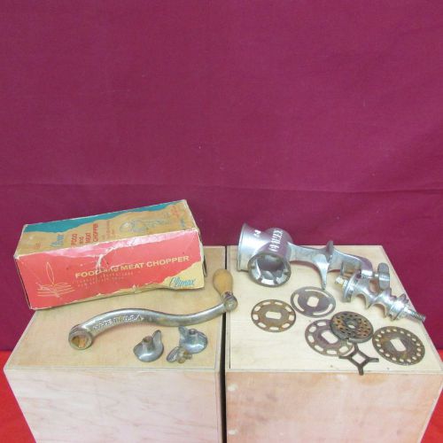 Cast Iron Food &amp; Meat Grinder 51 Climax Model No. 1551; In Original Box.