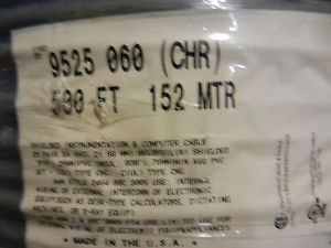 BELDEN 9525 060 (CHR) 500FT 152 MTR PAIRED CABLE BRAND NEW