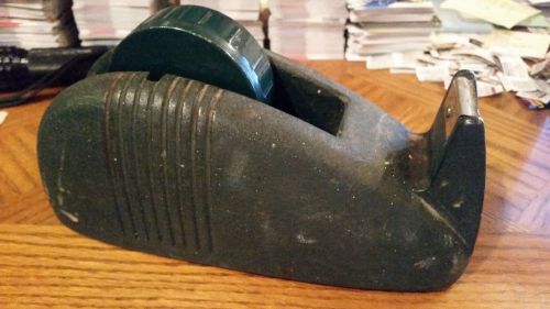 VINTAGE CAST IRON TAPE DISPENSER with 3&#034; WHEEL and 1&#034; WIDE