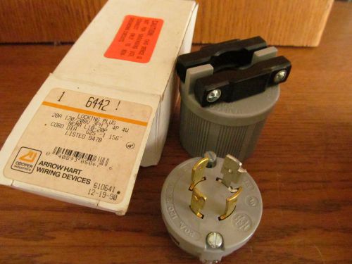 Cooper locking connector plug male 20amp 3 phase l18-20p #6442 (t-94) for sale