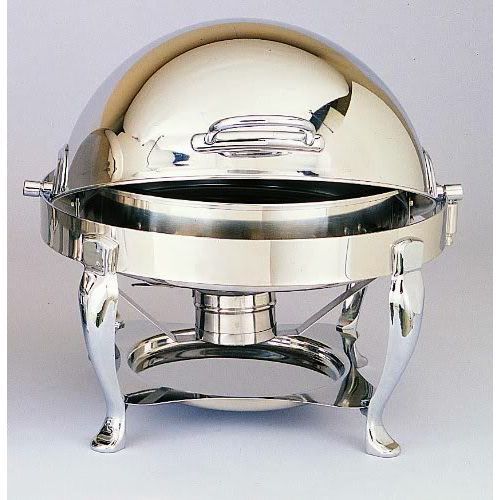 New Leeber Leeber 6 Qt. Round Roll-Top Chafer, Stainless Steel