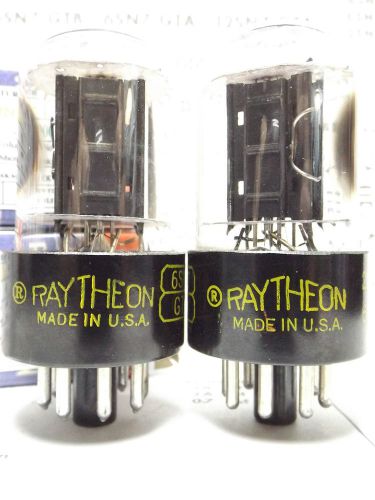 2- 6SN7GTB Raytheon Vintage Vacuum Tubes Highfidelity Plus Grade Strong Testing