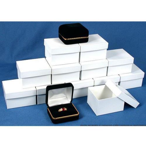 12 Ring Boxes Black Velvet Jewelry Gift Case Display