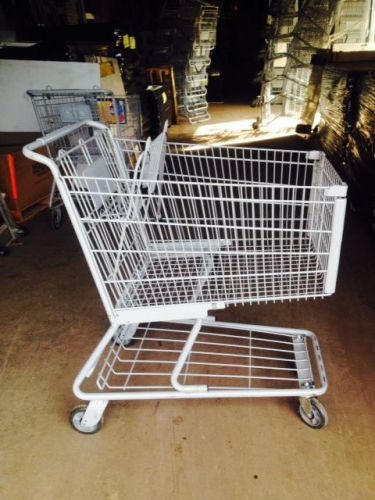Shopping carts gray metal lot 100 large grocery supermarket liquor warehouse for sale