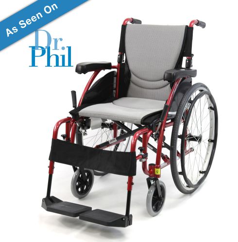 Karman 18&#034; ergonomic super light quick release wheelchair s-115q folding new for sale