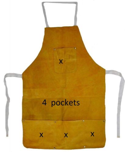 Split Leather Welding Apron Protective Clothing Carpenter Blacksmith Gardening