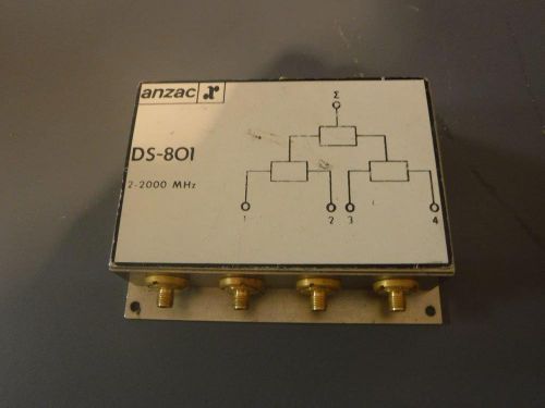 Anzac DS-801 4-WAY Coaxial  Power Splitter /  Divider 2-2000MHz