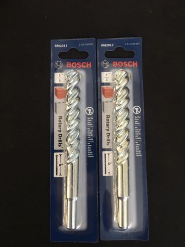 Bosch bm2017 5/8&#034; fast spiral carbide mason bits rotary drills lot of 2 for sale