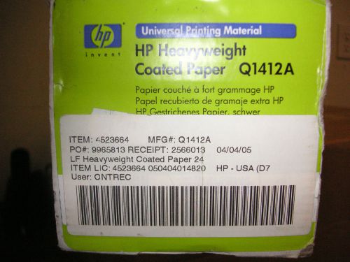 Q1412A - HP Heavyweight Coated Paper-610 mm x 15.2 m (24 in x 50 ft)