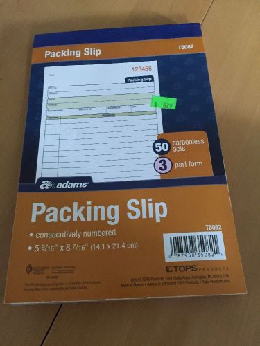 Adams T5082 Consecutively Numbered Packing Slips