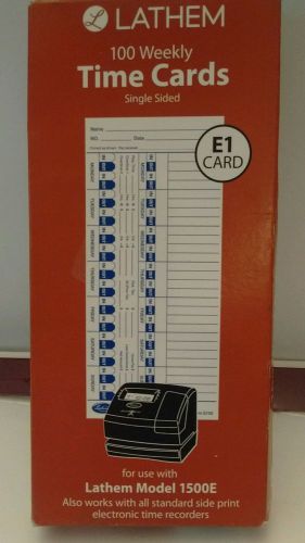 Lathem Time Universal Single-Sided Weekly Time Cards - E100, for any time clock
