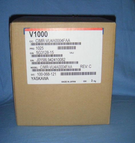 YASKAWA CIMR-VU4A0004FAA V1000 VARIABLE FREQUENCY DRIVE 2HP, 3-PH, CD+Manual NIB