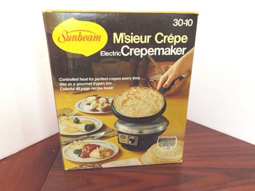 M&#039;sieur Crepe Elecrtic CREPMaker NOS New in box 30-10 Maker by Sunbeam