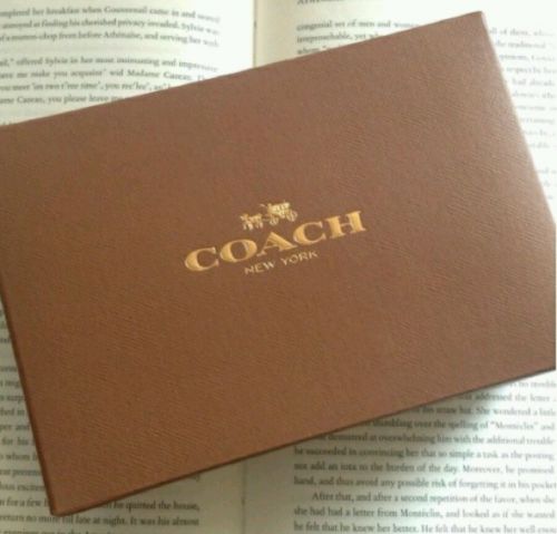 Coach Accessories Brown and Gold Foil Empty Box