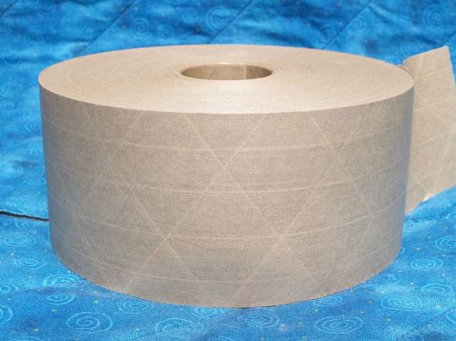 1 roll 70mm x 450 ft reinforced gummed kraft paper tape central brand grade 233 for sale